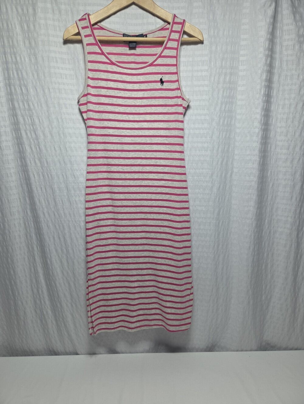Polo Ralph Lauren Striped Sleeveless Tank Jersey Midi Dress. L/XL
